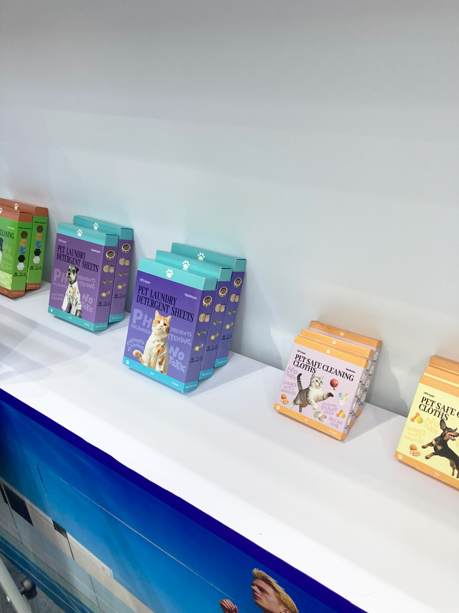 紙シート 洗剤 パッケージ ペット