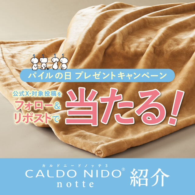 「パイルの日」プレゼントキャンペーン 対象商品「CALDO NIDO notte 3」ご紹介！