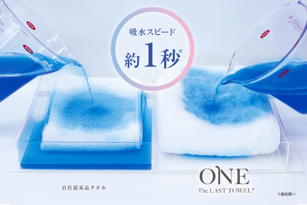 吸水スピード約1秒